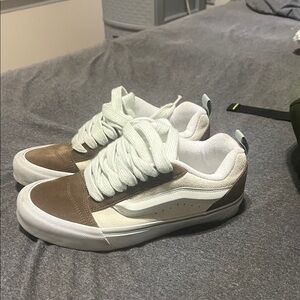 Vans Brown and White Women's Sneakers